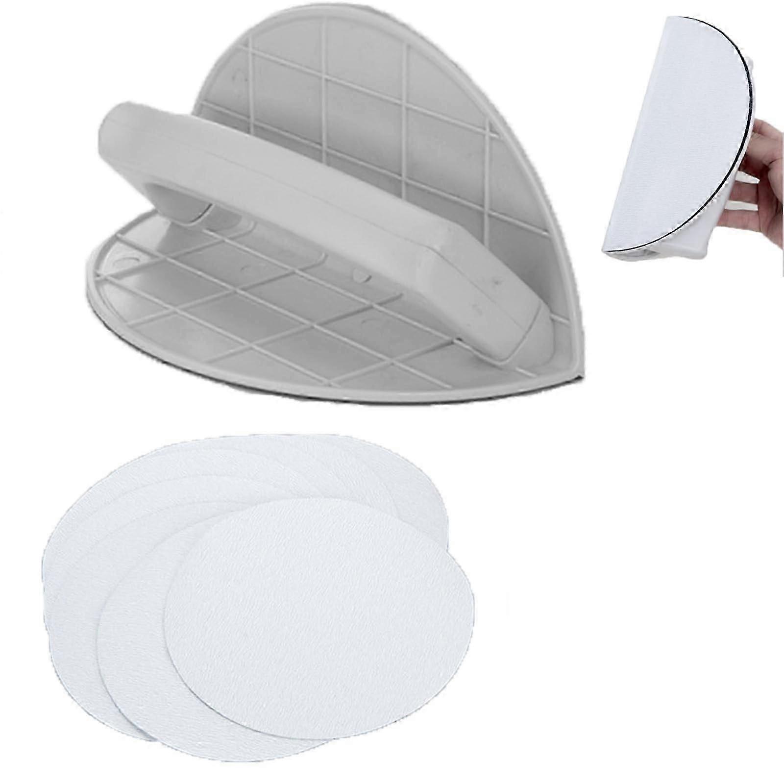 Semi-Circular Corner Sander, Self-Adhesive Sandpaper Kit for Drywall Wall Paint, Angle Grinding Sanding Tool
