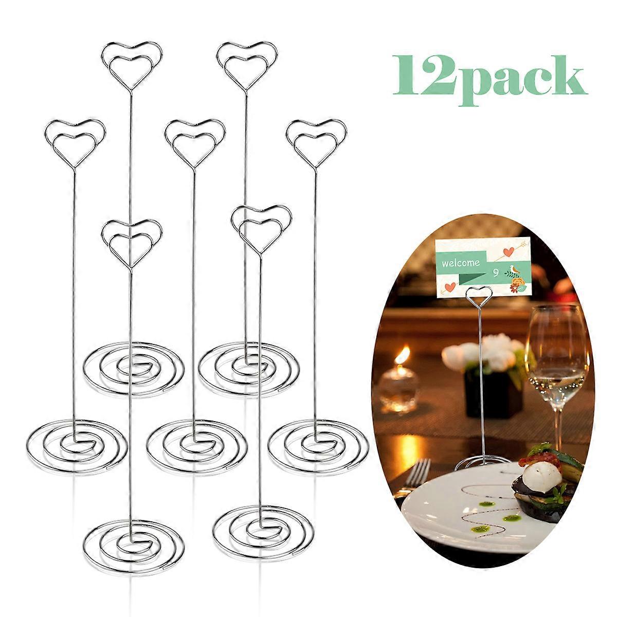 Note Clip Heart Pattern Photo Stand Ueetek for 12Pcs Name Holders