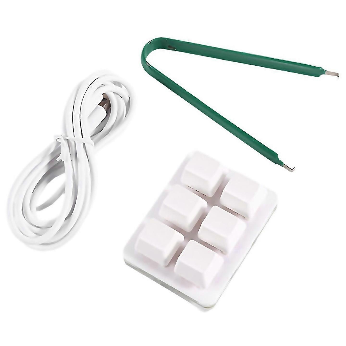 Pour clavier à raccourci izable à 6 touches Blanc