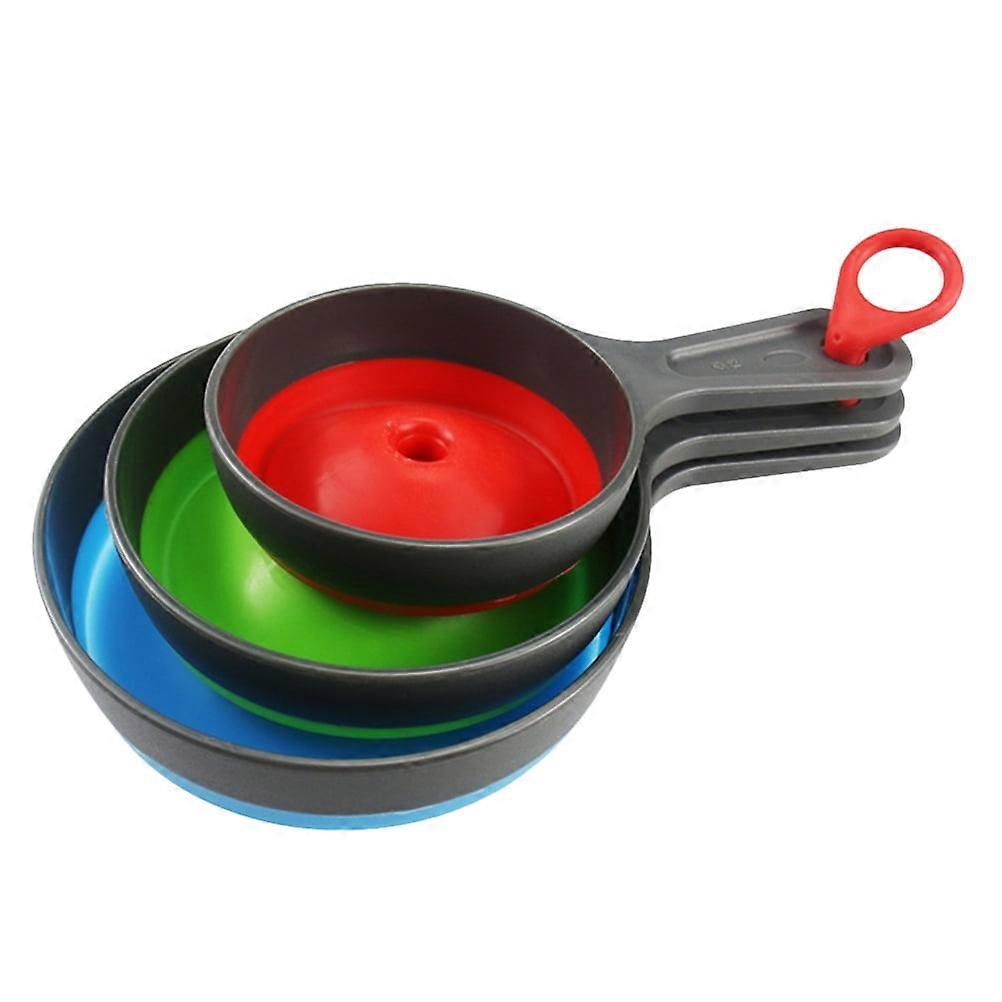3 Pcs Kitchen Filtering Funnels Telescoping Fold Foldable Rubber