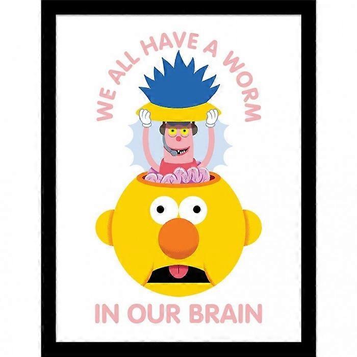 Don't Hug Me I'm Scared Worm In Our Brain Framed Poster
