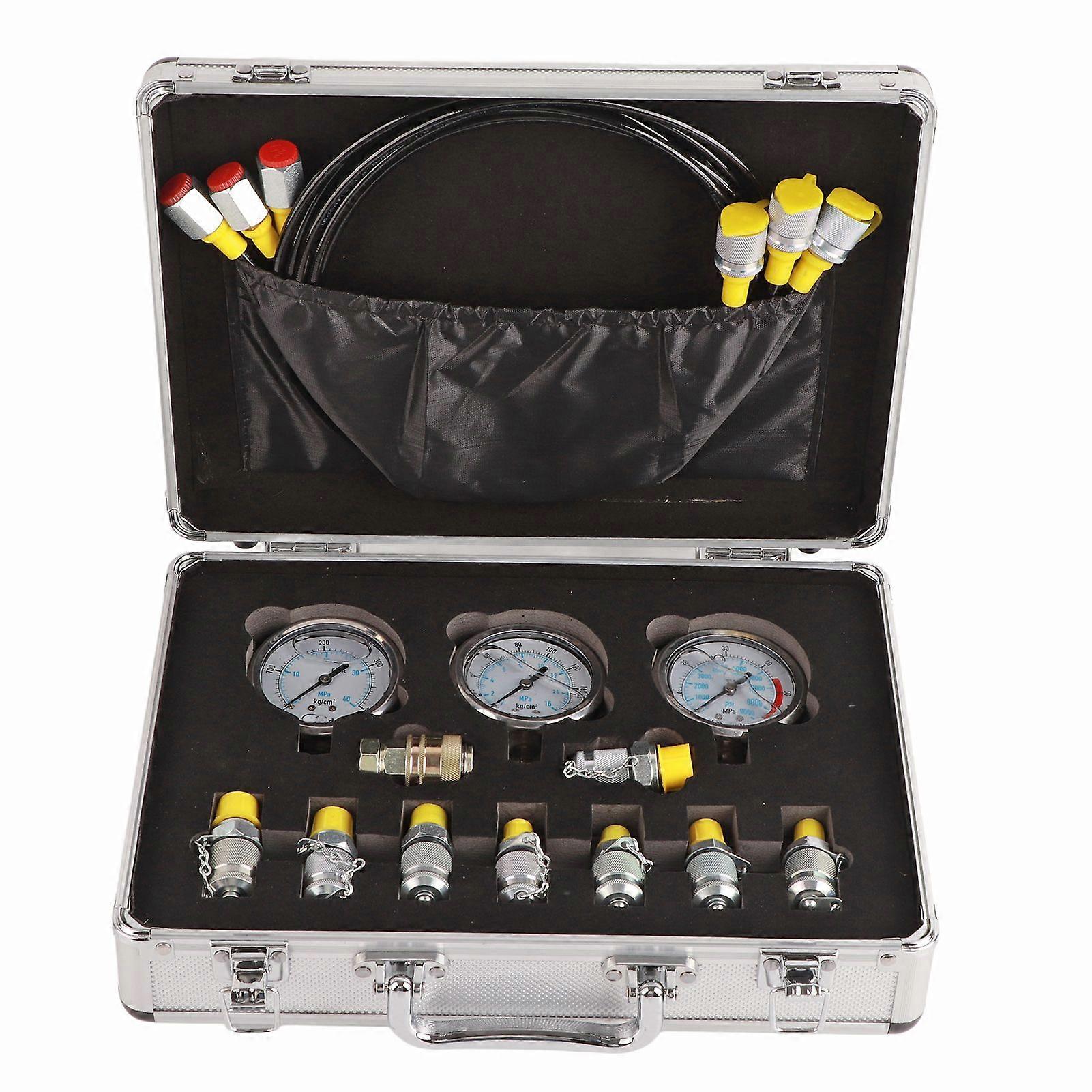 Bärbart hydrauliskt trycktestkit Trycktestverktyg för hydraulisk utrustning