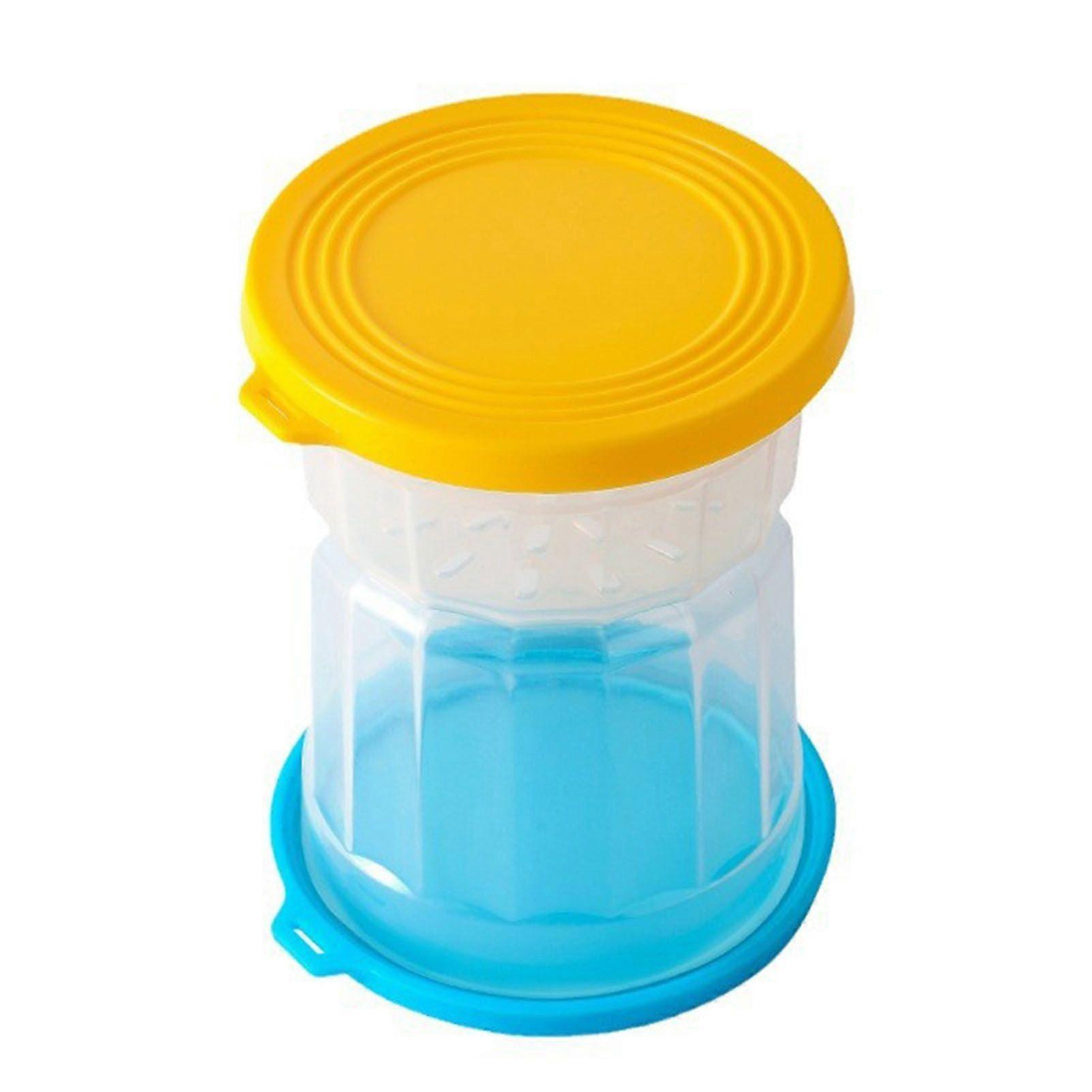 Pickle Jar Olive Hourglass Jar Airtight Pickle Juice Separator Jar Pickle Flip Jar for Gherkin Jalapeno Dry Wet Separation Yellow Blue Mix