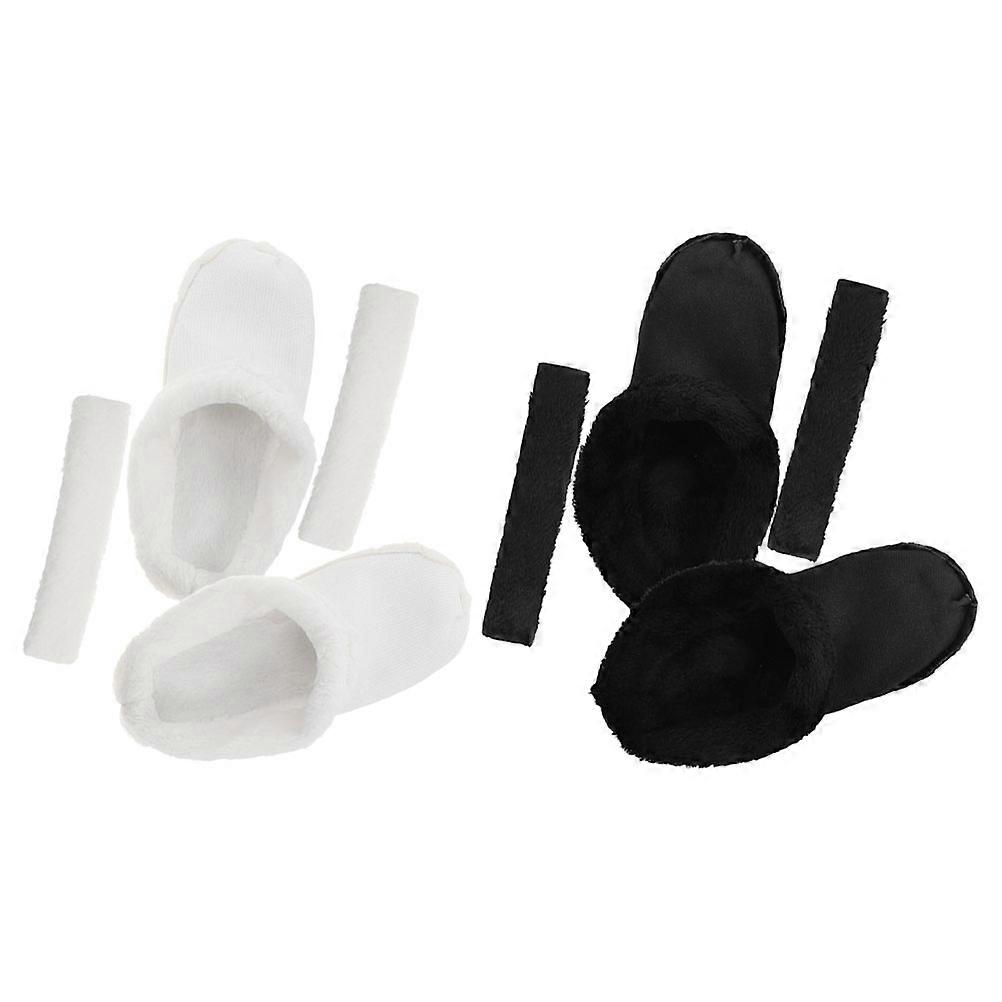 Winter Fleece Liners Removable for White Clogs 2Pairs Plush Footbed Inserts