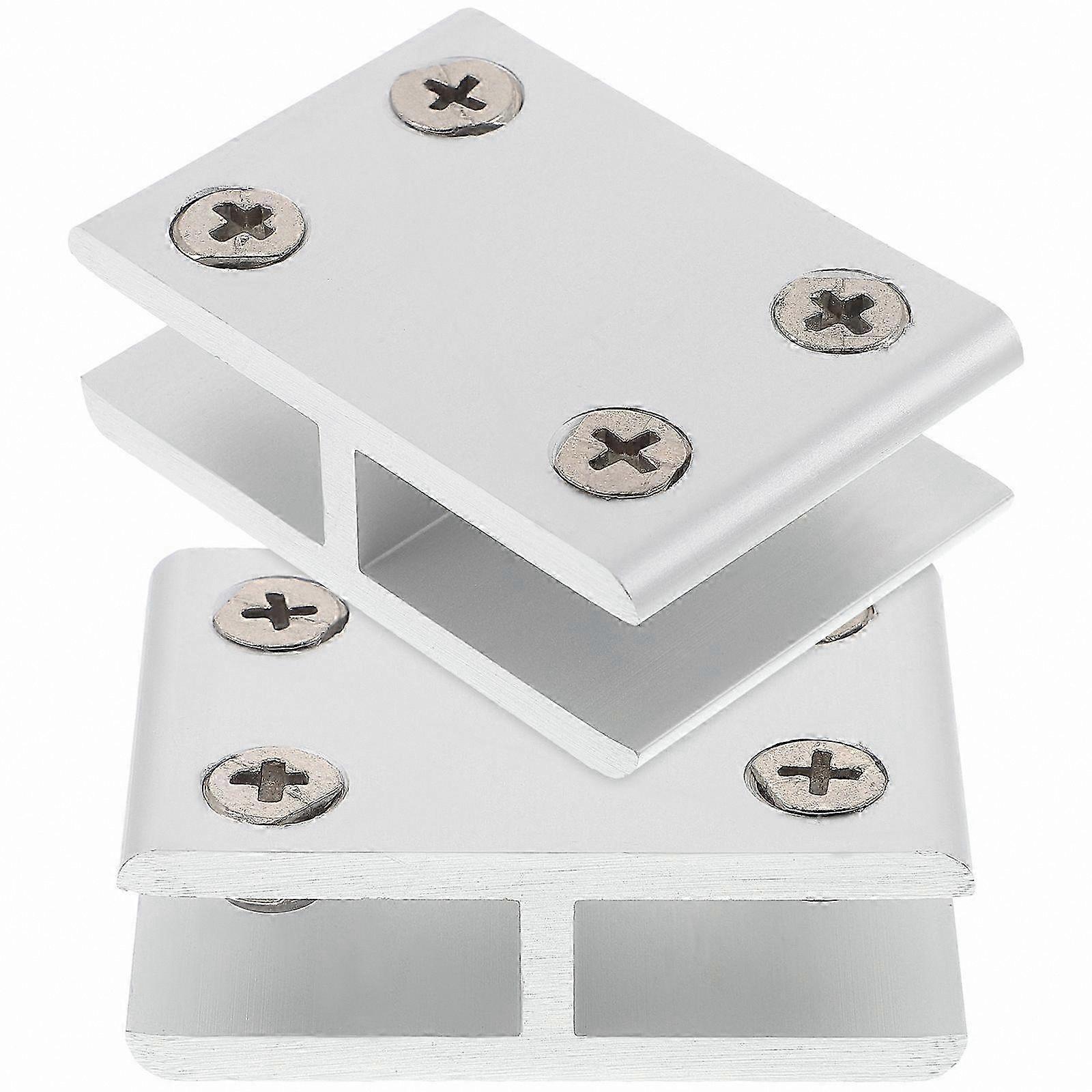 180 Degree Glass Clamp Pair for Furniture Support and Table Cupboard Use