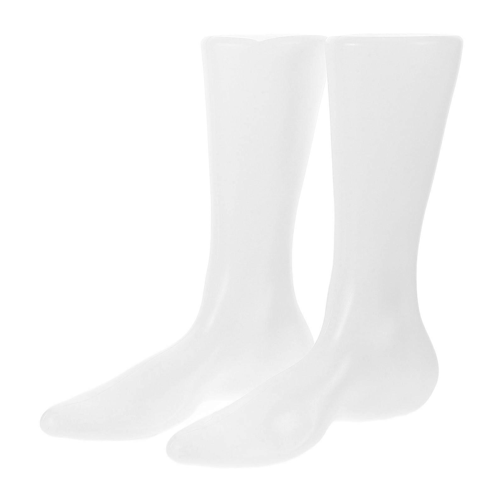 Plastic Foot Mannequin for Holding Use 4Pcs White Sock Model Display