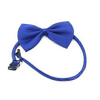 Cravate pour animaux de compagnie noeud papillon collier pour chiens et chats Bowknot réglable noeud papillon bleu foncé