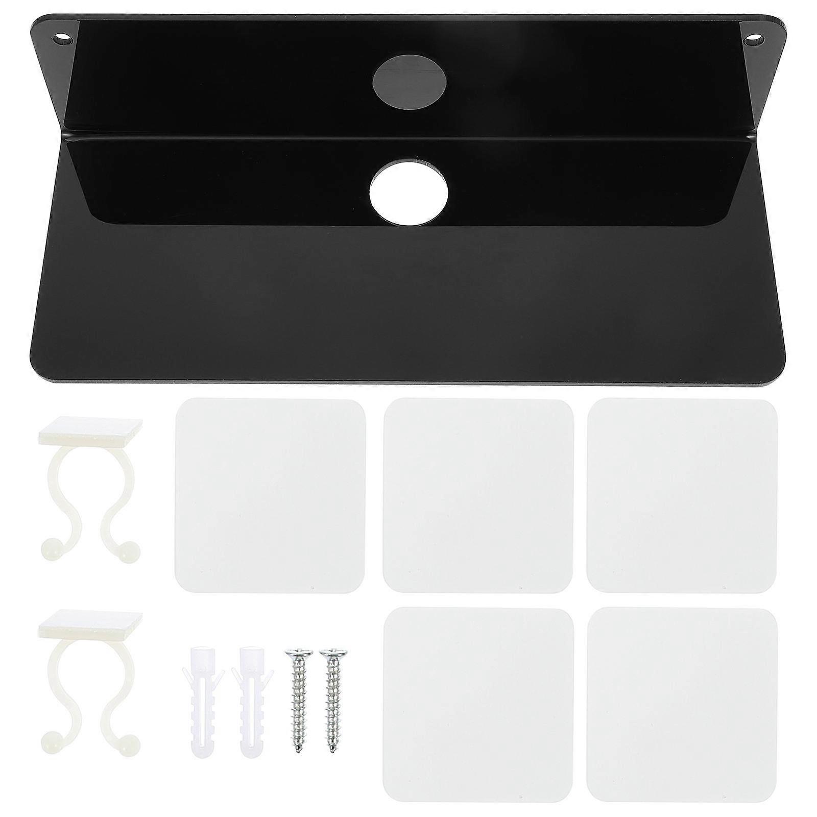 Home Organization 2 Pcs Wall-mounted Storage Shelf Self-adhesive Design 23x9cm for Small Items