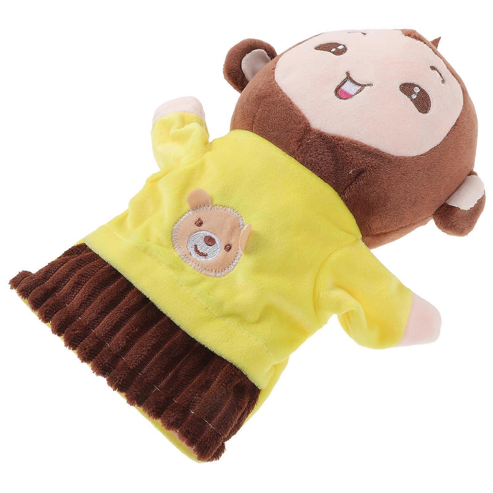 Kids Playing Monkey Hand Puppet Plush Animal Toy 5Pcs Collection