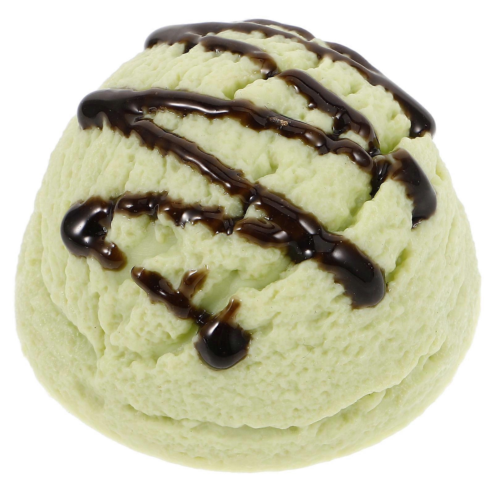Artificial Ice Cream Balls Model for Decoration PVC Green Ice Cream Prop