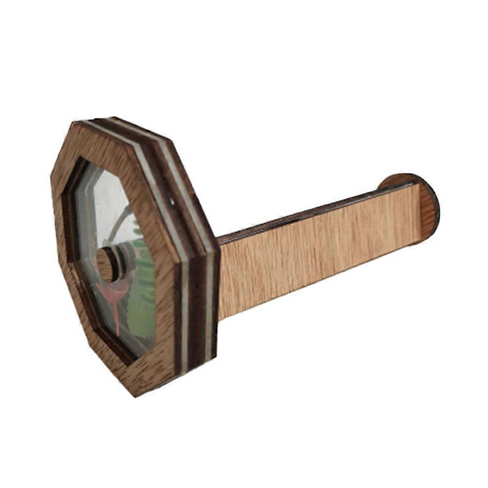 Portable Rotating Kaleidoscope Toy Made Of Wood For Children's Playtime 20X10CM Pattern Creation 1Pcs
