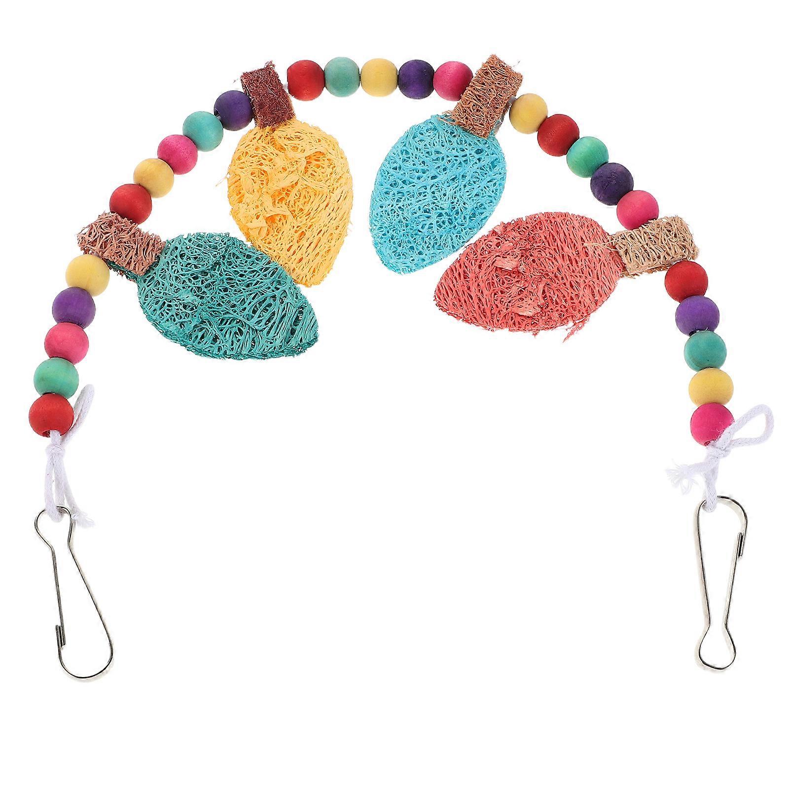 Bird Cage Parrot Bite Toy for Hanging 3Pcs Interactive Play Toy