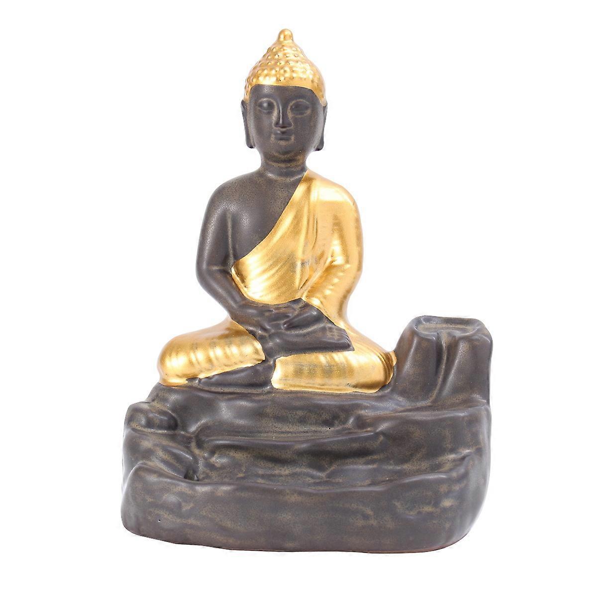 Incense Burner Buddha Decor for 3Pcs Golden