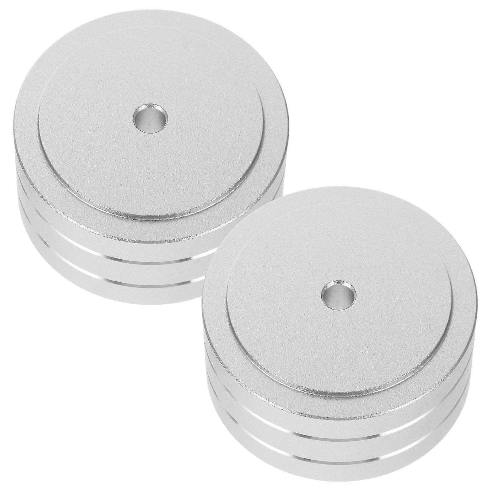 Amplifier Feet for Shock Absorption 6Pcs Silver Aluminium Alloy Speaker Pads