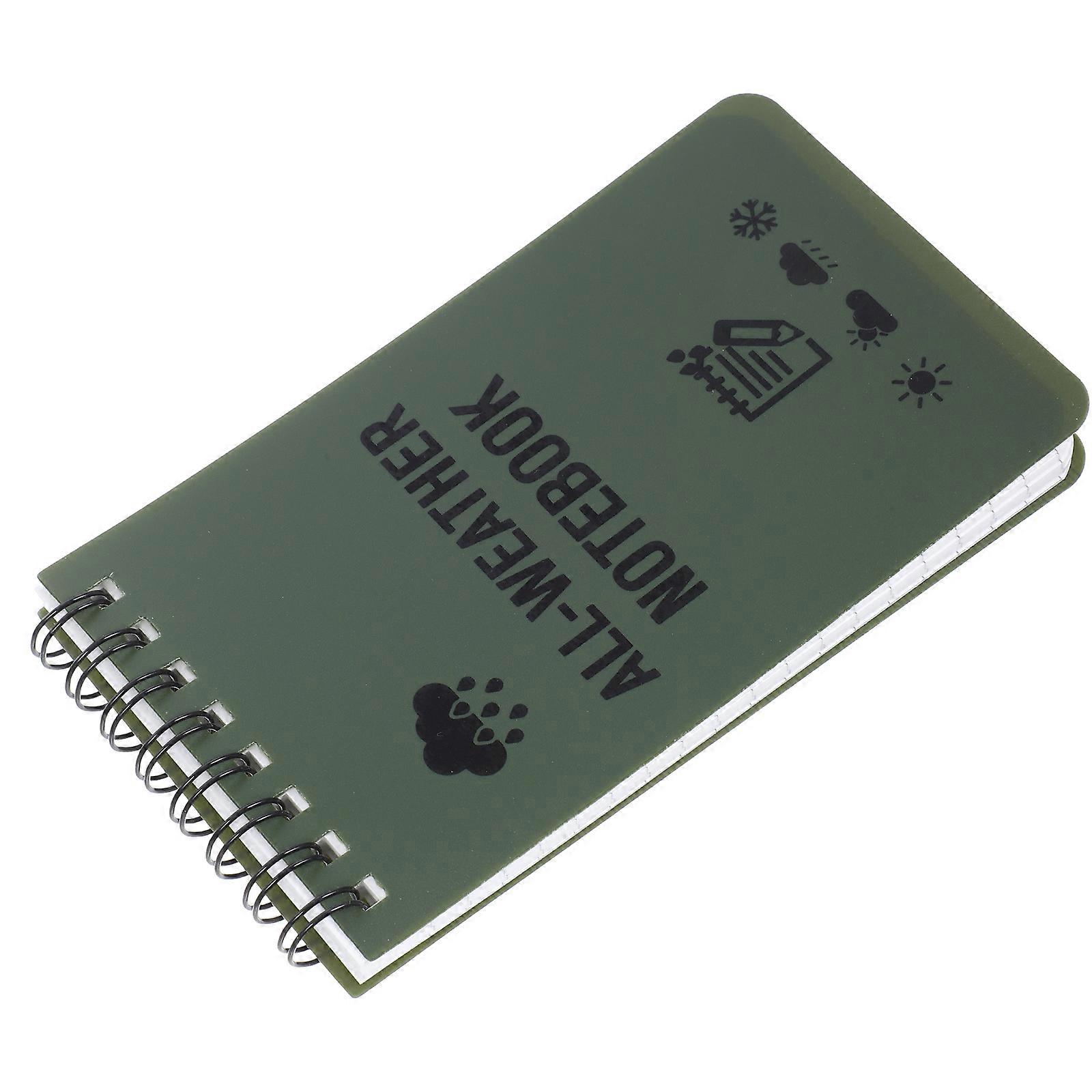 Spiral Binding Planning Pad Portable Notepad for Student 5Pcs Green