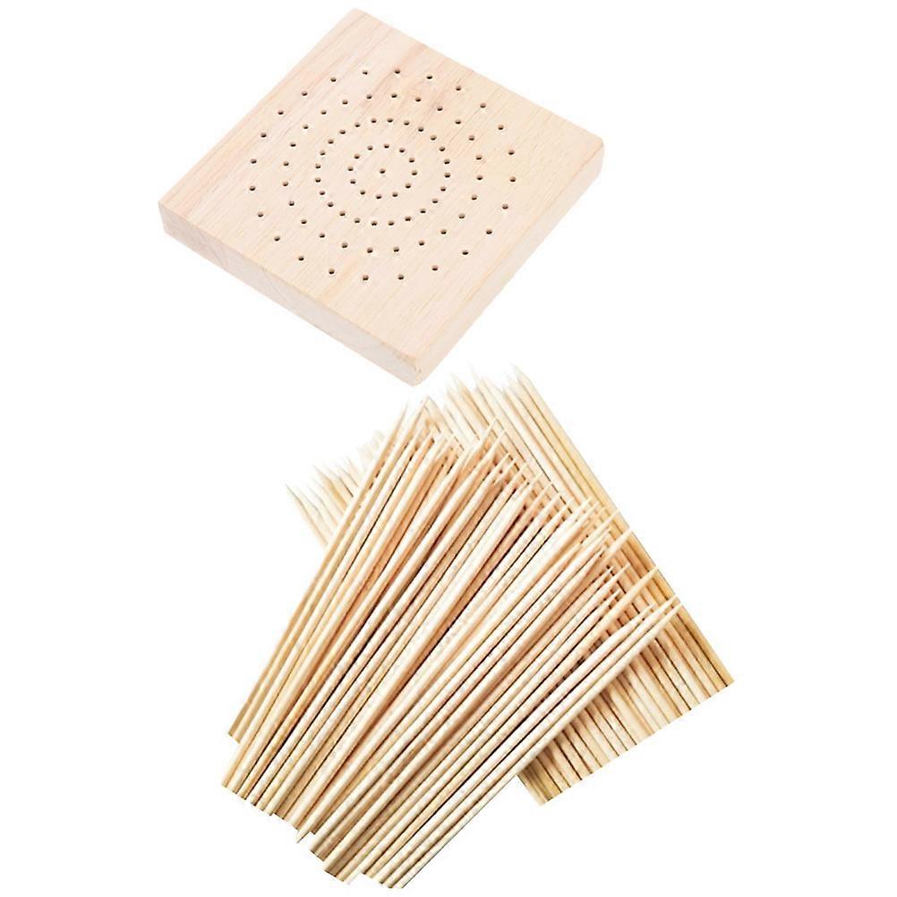 Wooden Doll Display Base For Artists And Hobbyists 10.00X10.00X1.70CM Beige Round Crafts Design 1 Set