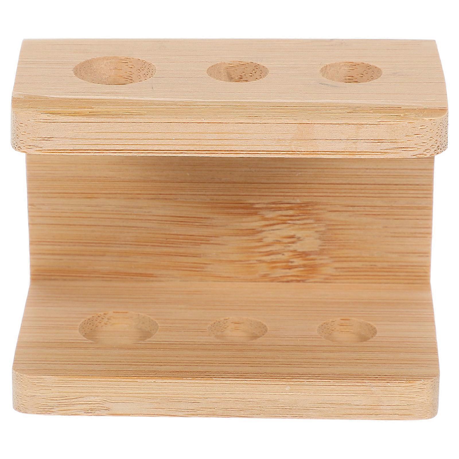 Toothbrush Rack For Bathroom Organization Featuring Bamboo Material With Corner Design 1Pack