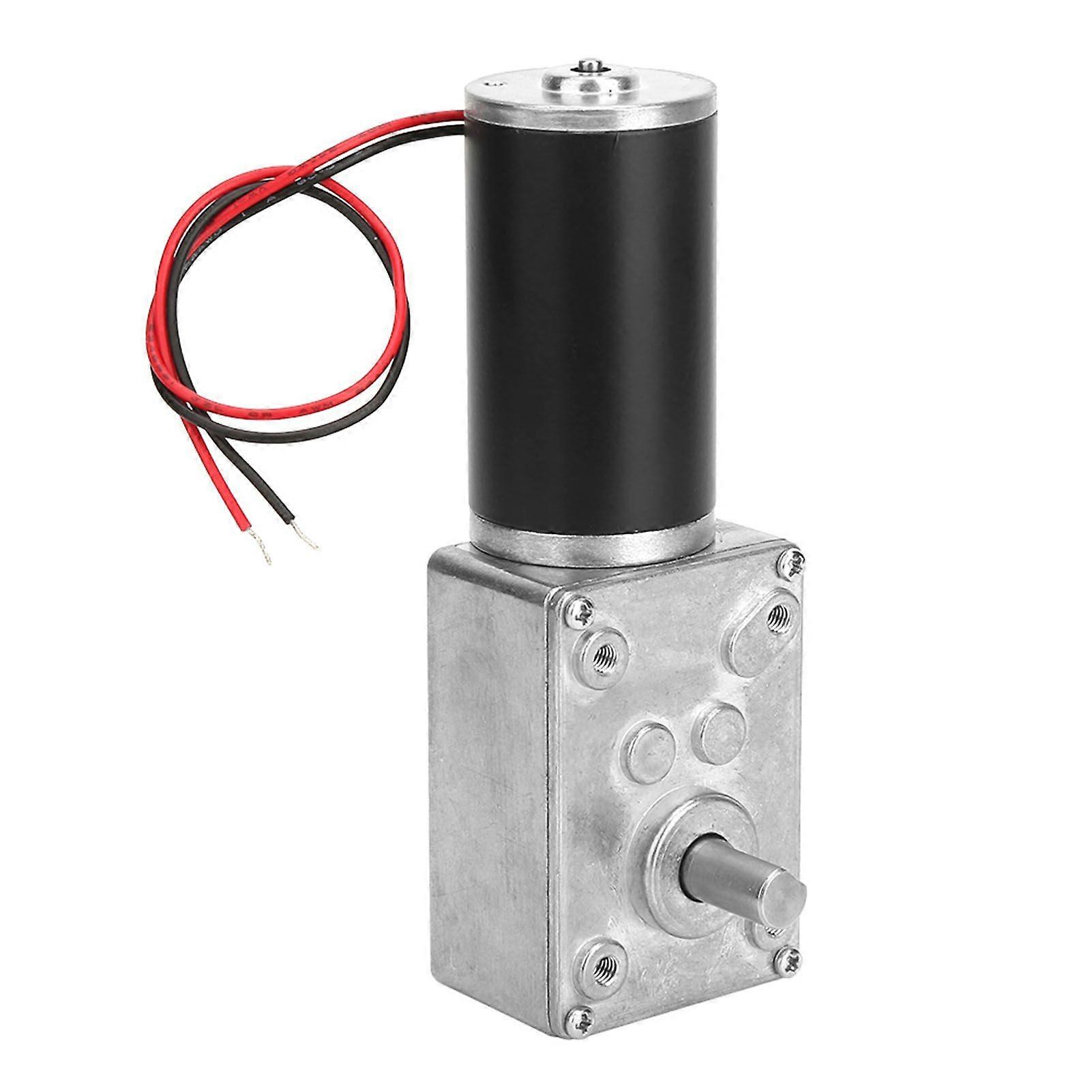 High quality  DC worm gear motor 24V 8mm output shaft high torque speed range