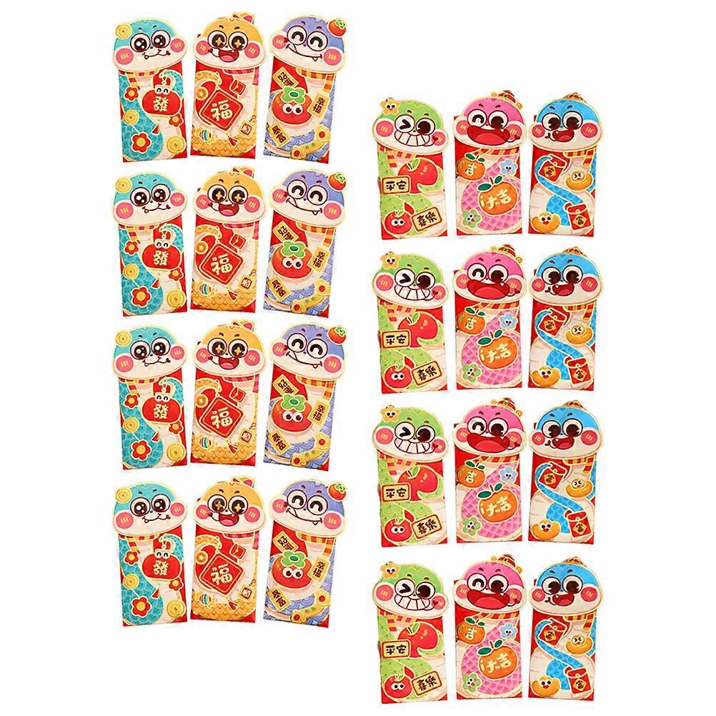 Lunar New Year Red Packets Paper Envelopes for Storage 96Pcs