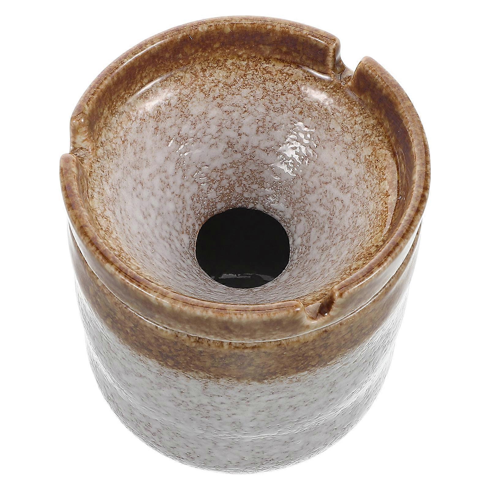 Decorative Ashtray Japanese Ceramic Ashtray for Windproof Cleaning 4Pcs
