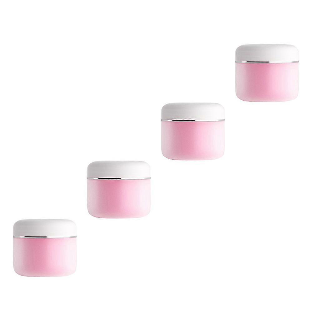Pink Cream Bottles Sub Packing Bottles for Storage Use 4Pcs