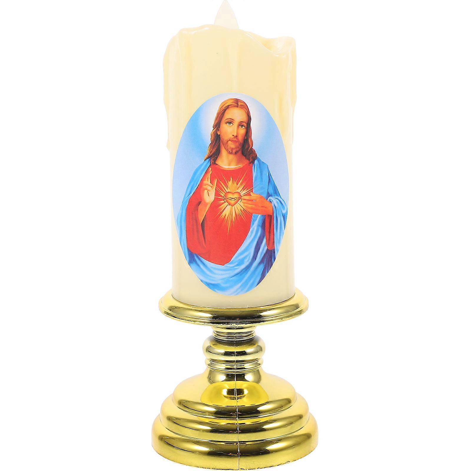 5Pcs Battery Powered LED Candle Lights In Gold Ideal For Safe Smoke-Free Decoration In Public Spaces And Home
