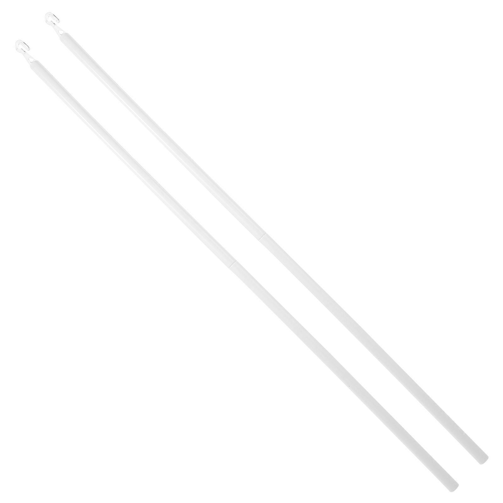 Heavy Duty Curtain Rods With Hooks For Residential Use In White Color Featuring Smooth Operation And Easy Installation 4 Sets