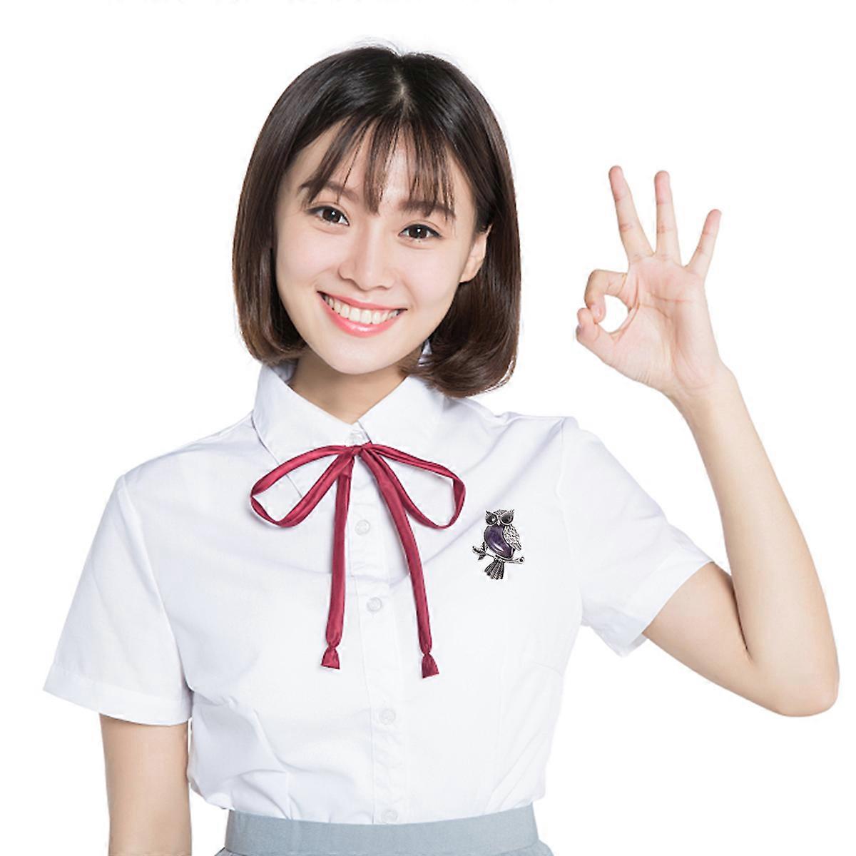 Vandkrystalbroche i ugleform til dekoration 1 stk. lilla