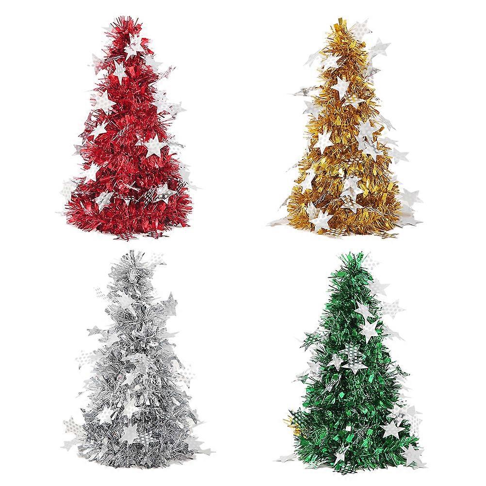 Mini Christmas Tree for Decor 12Pcs DIY Simulative Tree Models with Pendants