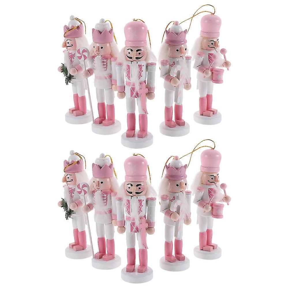 Christmas Hanging Nutcracker Decoration Wooden Nutcracker Ornament 30Pcs