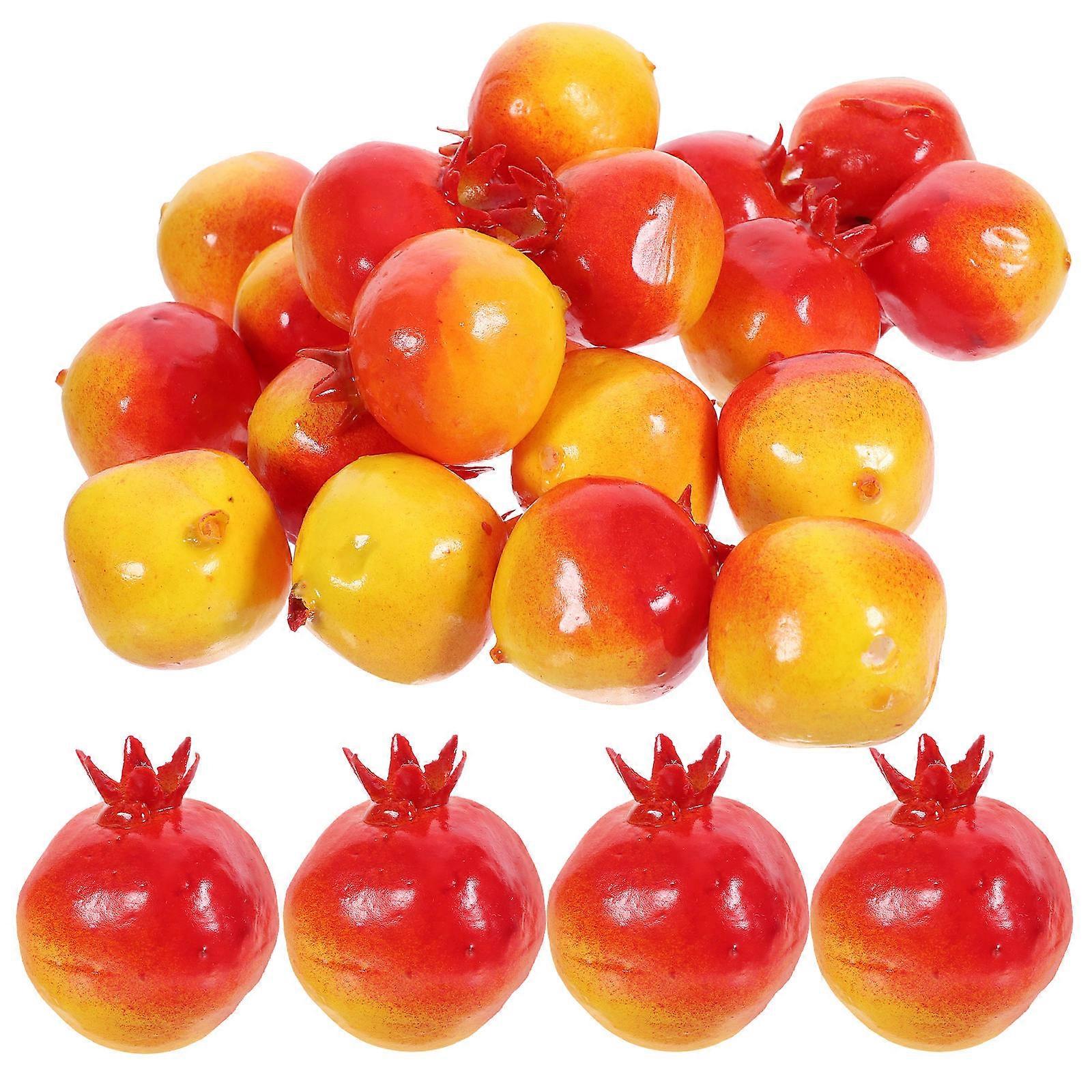 Artificial Fruit Mini Pomegranate Models for Decoration 20Pcs Foam Craft