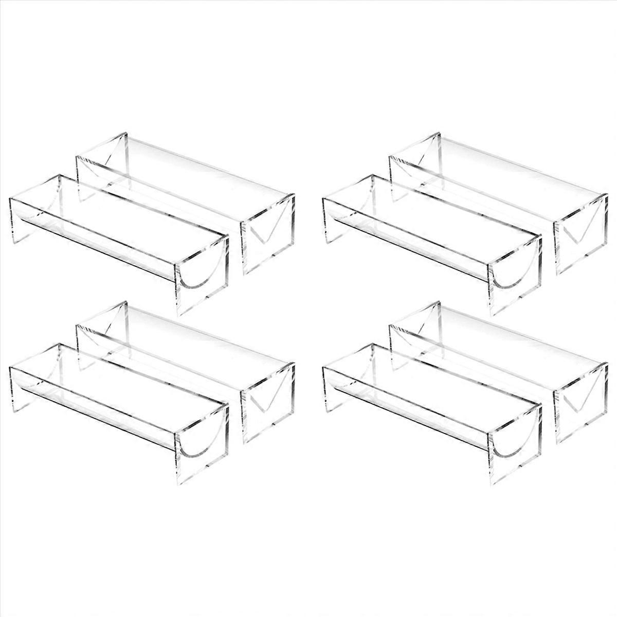 8 Pieces Clear Cracker Tray for Serving Rectangular Cracker Holder Acrylic Serving Tray Food Display