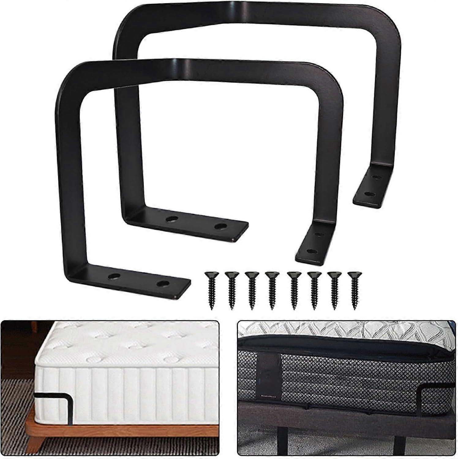 Set of 2 mattress securing bars for adjustable bed, sliding mattress blocker, prevents mattress protector from sliding at the foot of the bed