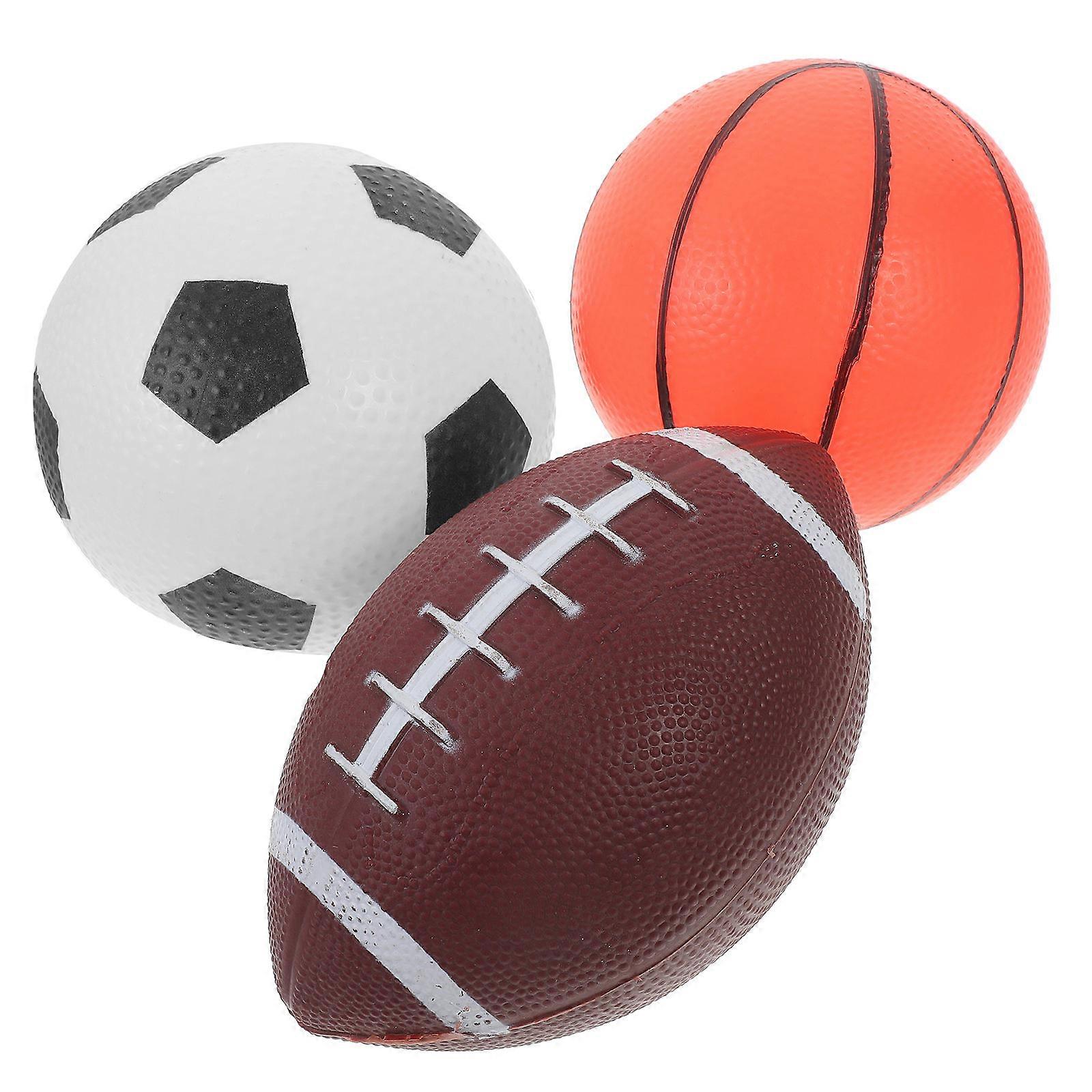 Bouncy Balls For Children 3Pcs Indoor Balls Funny Design Assorted Color Promotes Hand-Foot Coordination