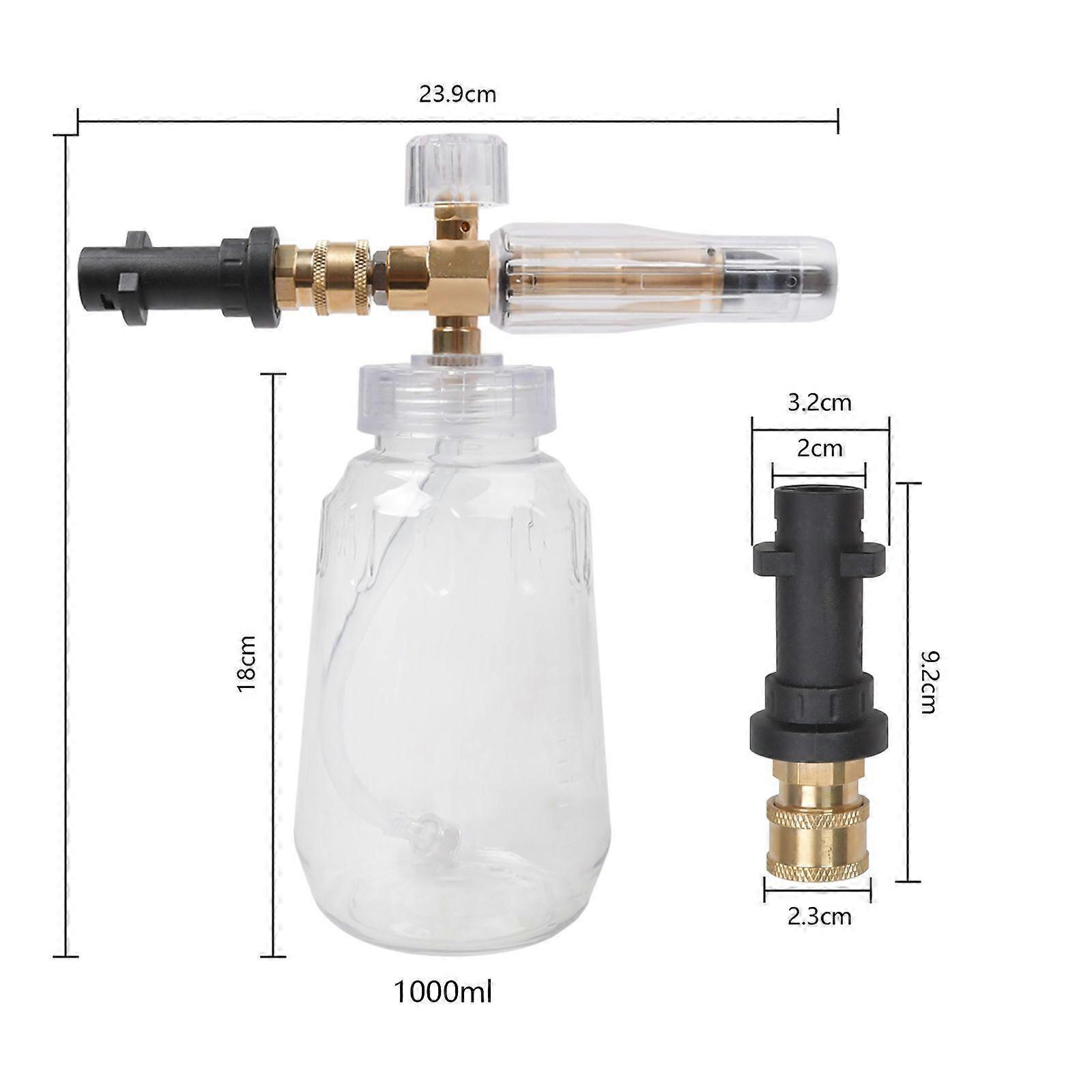 1000 מ"ל שחרור מהיר 1/4 שלג קצף לאנס לחץ מכונת שטיפה אקדח סבון תותח בקבוק מס' 2523