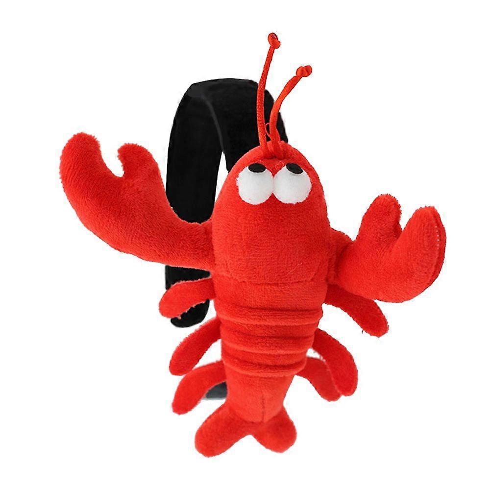 1 قطعة جميل مضحك محشو جراد البحر الفرقة الشعر (أحمر)