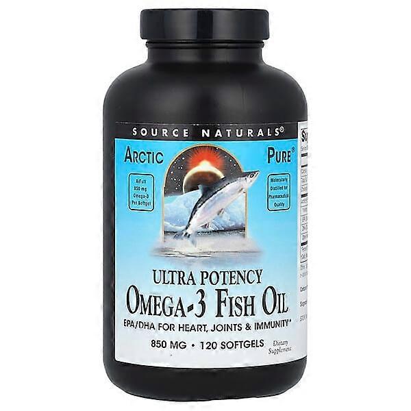 Source Naturals, Arctic PureÃÂÃÂÃÂÃÂÃÂÃÂÃÂÃÂ®, Ultra Potency Omega-3 Fish Oil, 850 mg, 120 Softgels