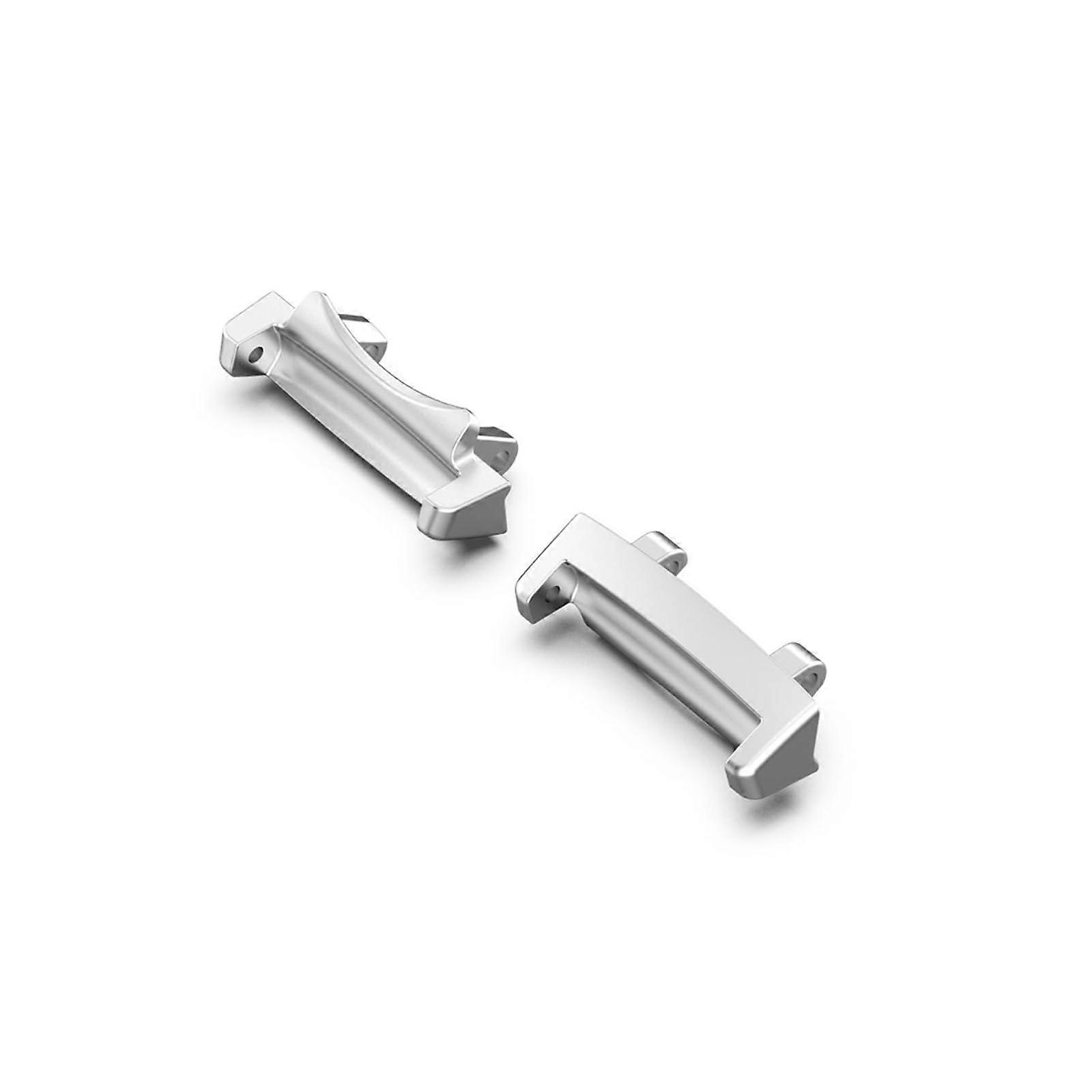 Metal Watch Band Adapter Clasp Connectors For 22mm Straps Compatible With Smartwatch Models Silver 1 Pair