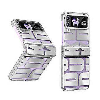 25-26 Integrated Electroplating Folding Phone Case with Hinge For Samsung Galaxy Z Flip4 5G