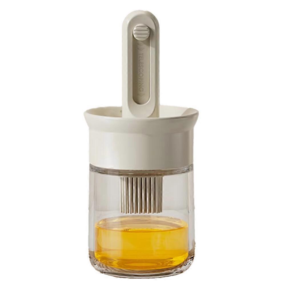 Adjustable Telescopic Oil Brush with Integrated Bottle