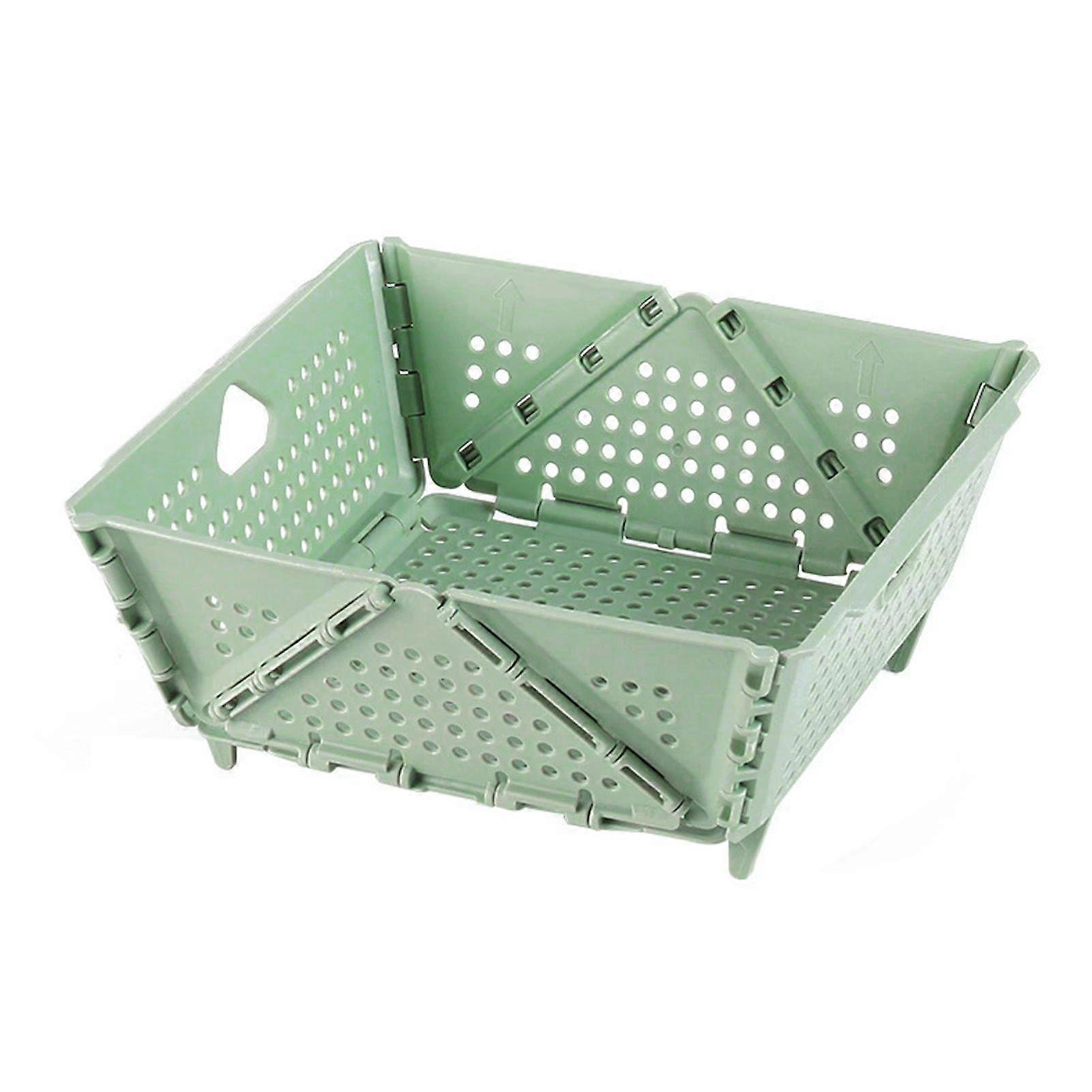 Jikaixiang Collapsible Multifunctional Strainer Storage Drain Basket Food Grade BPA Free Self-drain Stackable Fruit Vegetable Basket