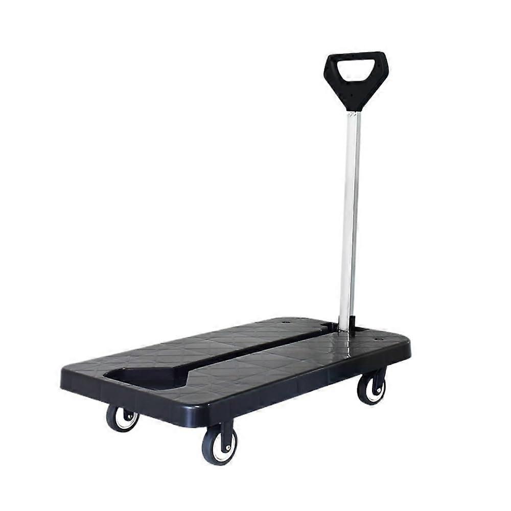 Folding Flatbed Hand Trucks Silent Operation Foldable Flatbed Trolley Portable Shopping Cart For Delivery Platform Truck
