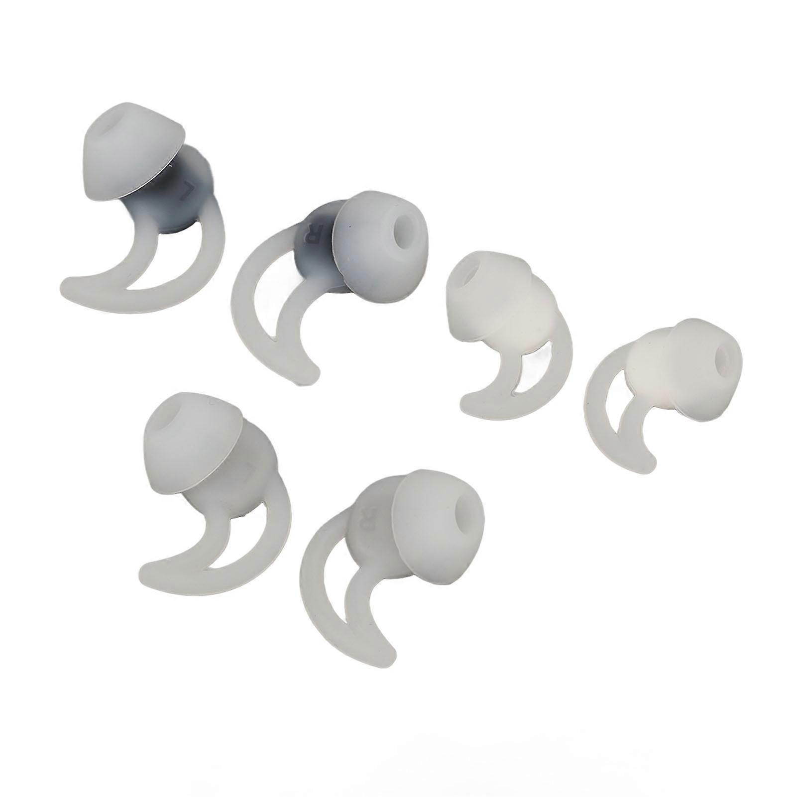 3 Pairs S/M/L Replacement Silicone Earbuds Tips Soft Comfortable Silicone Ear Tips for QC20 QC30 IE2 IE3 SIE2i Earphone Transparent 