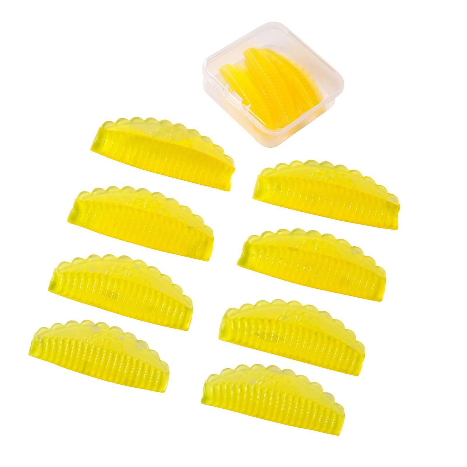 4X Reusable Eyelash Perming Silicone Pads Compact Portable Design Heatproof Material Skin Friendly For Daily Makeup  Yellow