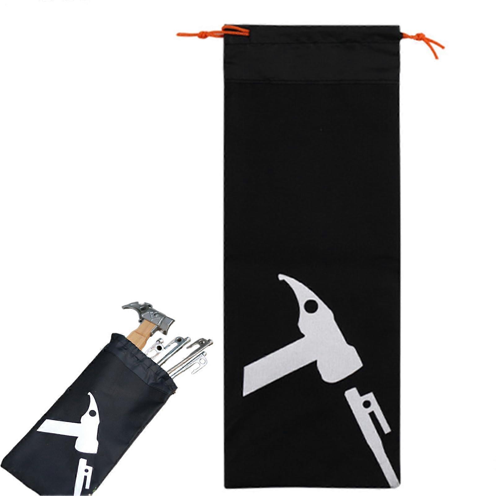 Tent Pegs Bag Oxford Cloth Drawstring Pouch For Ground Nail Storage Large Size Canopy Tarp Hammock Tie Downs