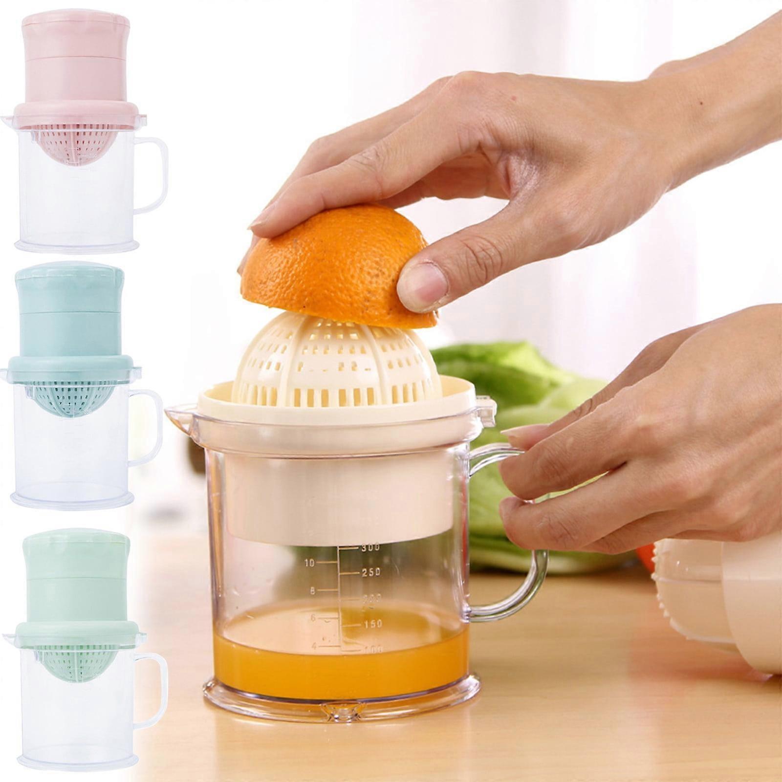 Jacenvly Home Decor Manual Juicer with Scale, Compatible with Lemon Squeezing, Handheld Press for Juice, Pink Party Supplies & Gifts