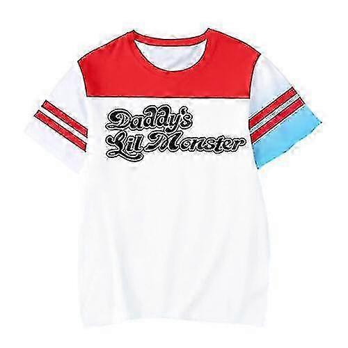 Ενήλικες γυναίκες Suicide Squad Harley Quinn T-shirt Φανταχτερό φόρεμα Cosplay Top Κοστούμι