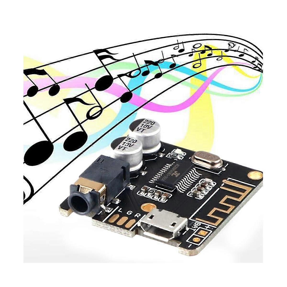 Bt5.0 Audio Receiver+aux Audio Cable Kit Mp3 Bluetooth Decoder Lossless Car Speaker Audio Amplifier