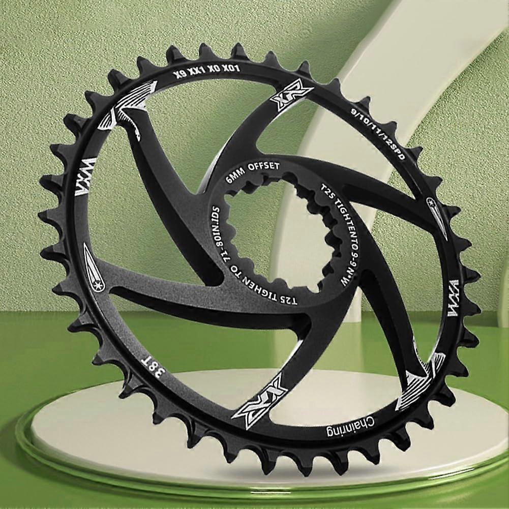 Single Speed Chainring 30T40T, 6Mm Offset, Black, Direct Mount, 36T Option