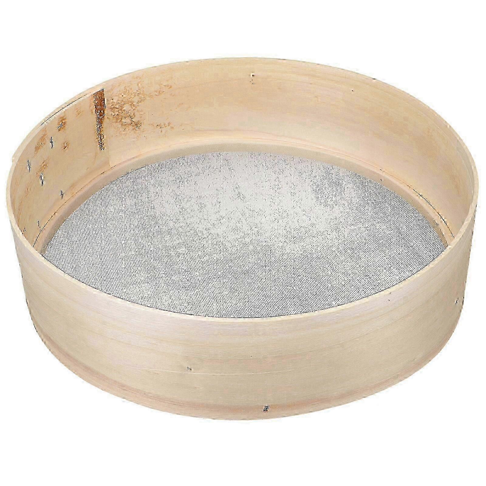 Wooden baking sifter - Handheld flour strainer for kitchen use